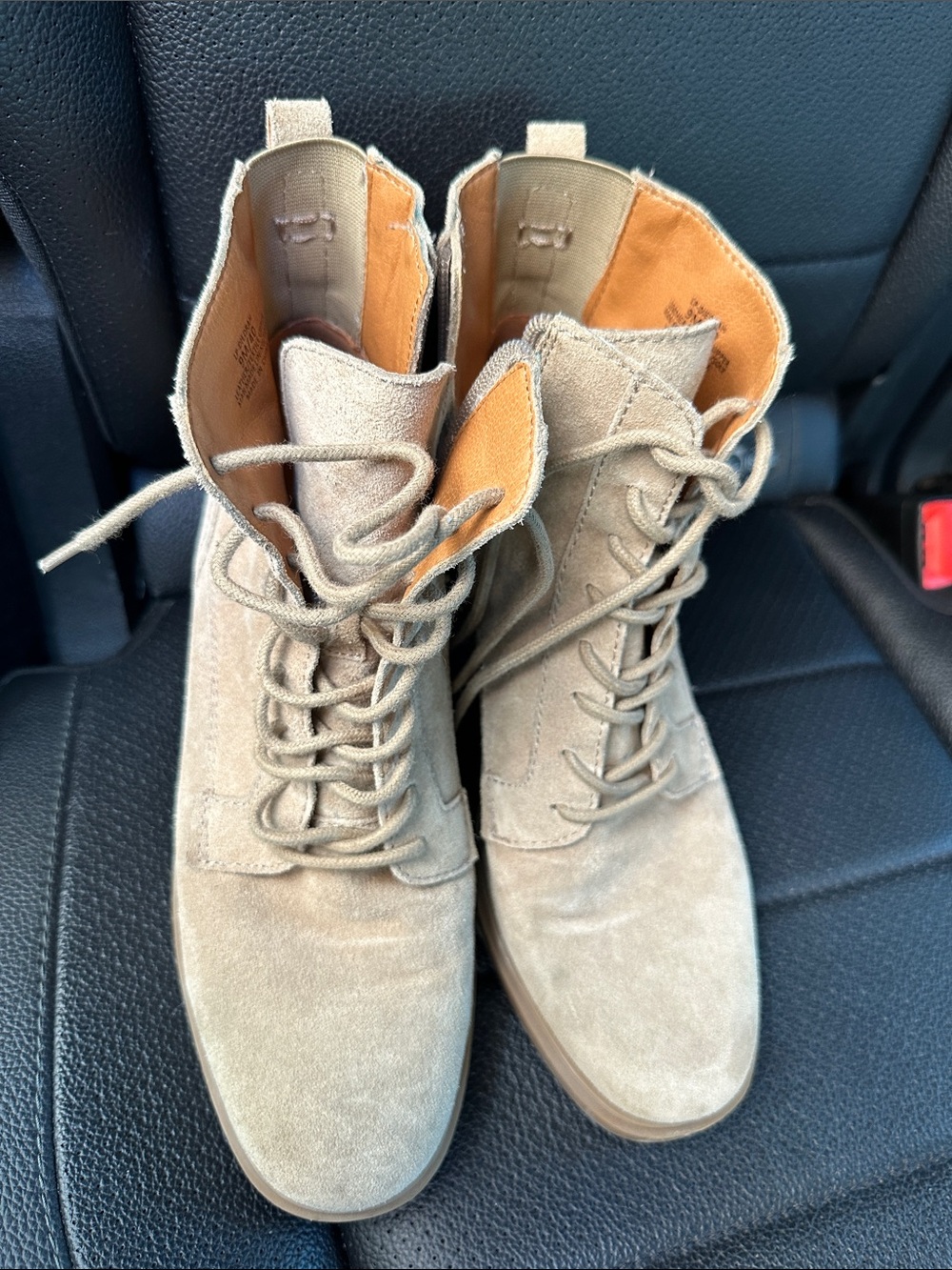 Lucky Brand Women's Lace-Up Suede Ankle Boots in Tan
